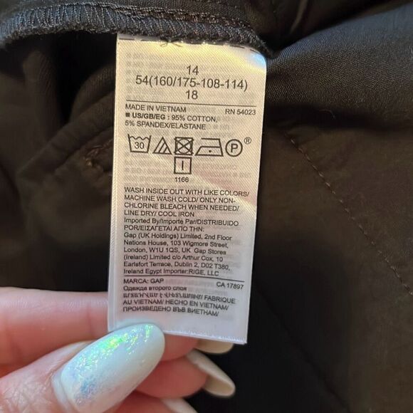 Gap Women's Black Flat Front Slim Ankle High Rise Dress Pants Size 14 NWT - Picture 9 of 9